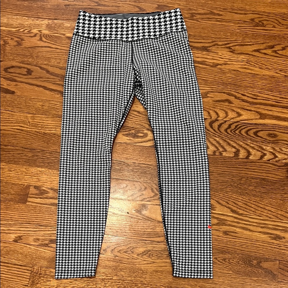 Nike Kids Houndstooth Leggings Black White